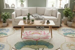 tapis fleur lotus